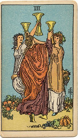 Three of Cups tarot card