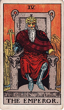 The Emperor tarot card from the Rider-Waite-Smith deck