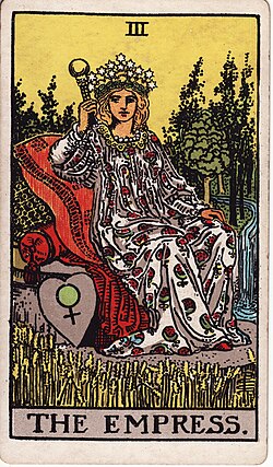 The Empress tarot card from the Rider-Waite-Smith deck