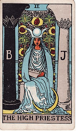 The High Priestess tarot card from the Rider-Waite-Smith deck