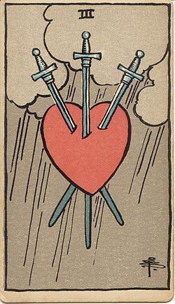 Three of Swords tarot card