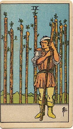 Nine of Wands tarot card