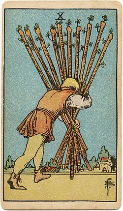 Ten of Wands tarot card